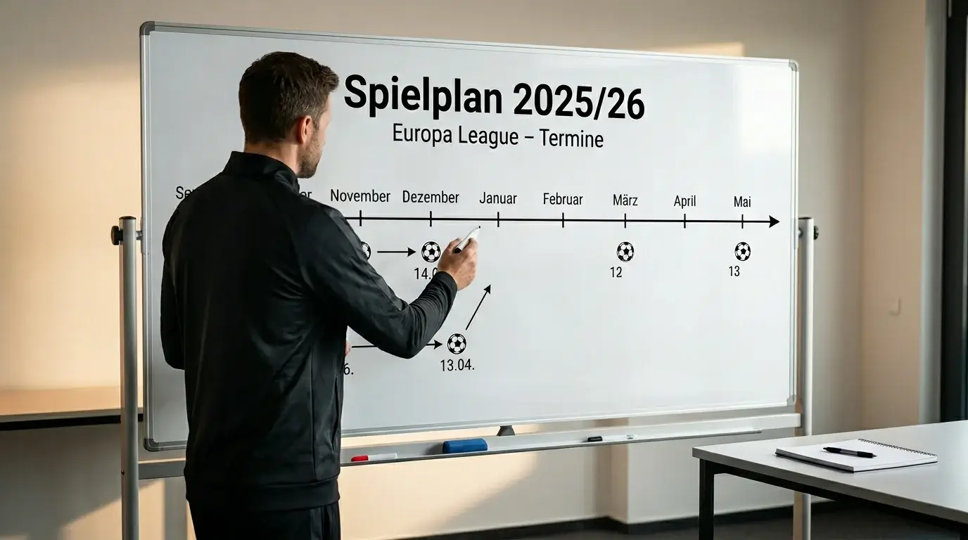 Europa League Spielplan 2025/26 – Trainer plant die nächsten Partien am Taktikboard
