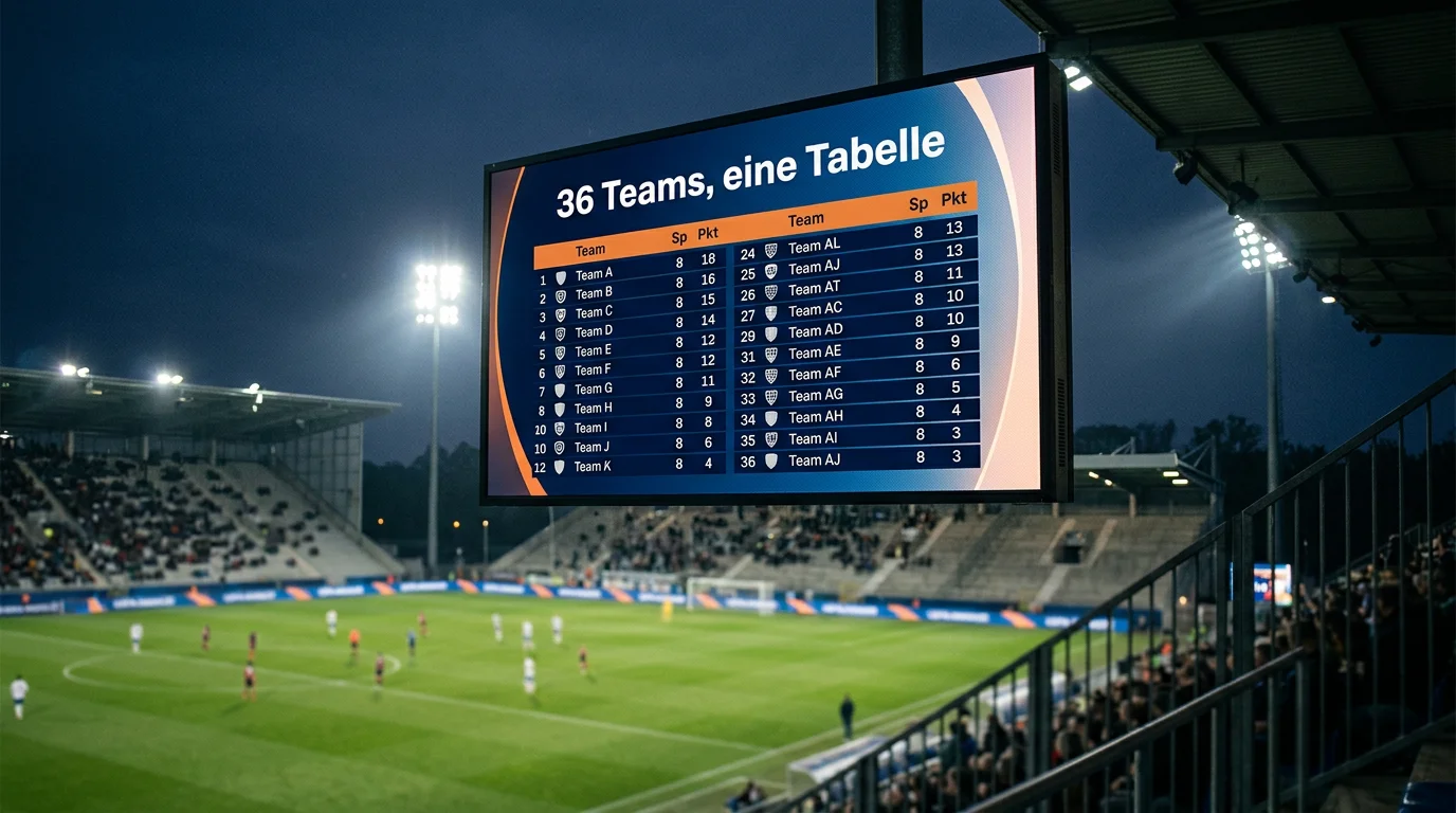 Europa League Tabelle 2025/26 – Aktuelle Standings der Ligaphase